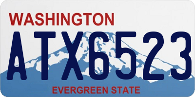WA license plate ATX6523