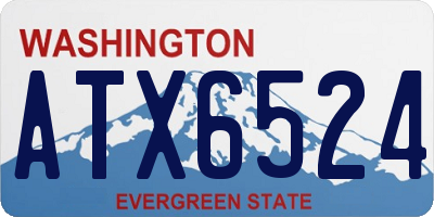 WA license plate ATX6524