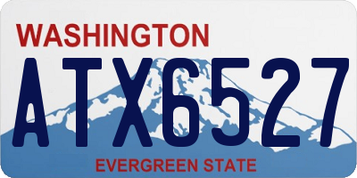 WA license plate ATX6527