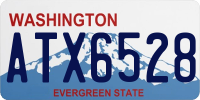 WA license plate ATX6528