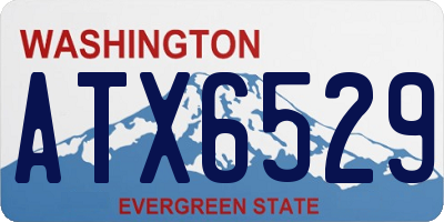 WA license plate ATX6529