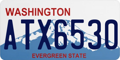 WA license plate ATX6530
