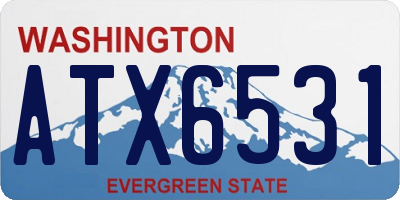 WA license plate ATX6531