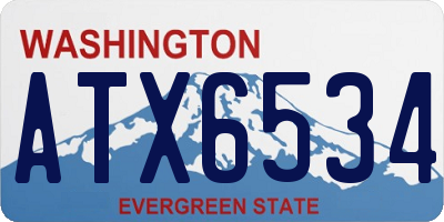 WA license plate ATX6534