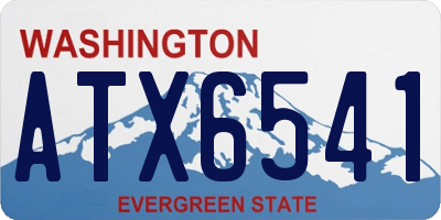 WA license plate ATX6541
