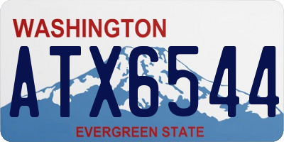 WA license plate ATX6544
