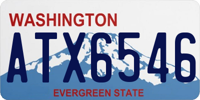 WA license plate ATX6546