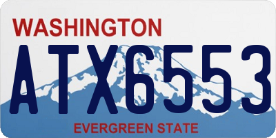 WA license plate ATX6553