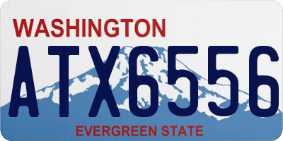 WA license plate ATX6556
