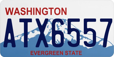 WA license plate ATX6557