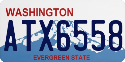 WA license plate ATX6558