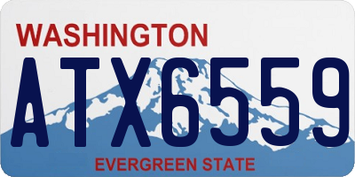 WA license plate ATX6559