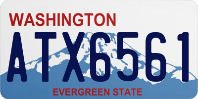 WA license plate ATX6561