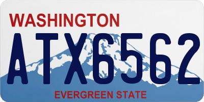 WA license plate ATX6562