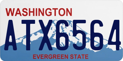 WA license plate ATX6564