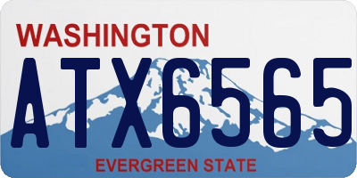 WA license plate ATX6565