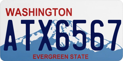 WA license plate ATX6567