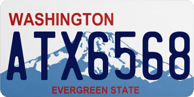 WA license plate ATX6568