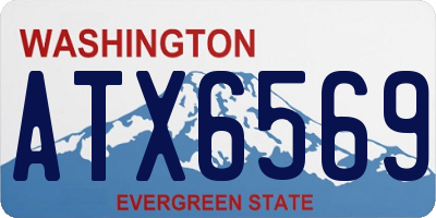 WA license plate ATX6569