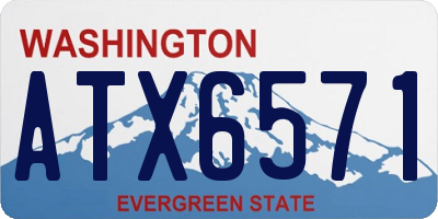 WA license plate ATX6571