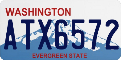 WA license plate ATX6572
