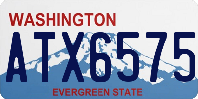 WA license plate ATX6575