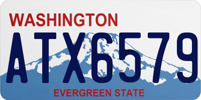 WA license plate ATX6579