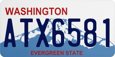 WA license plate ATX6581