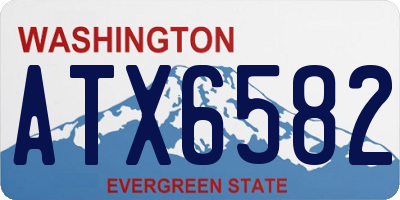 WA license plate ATX6582