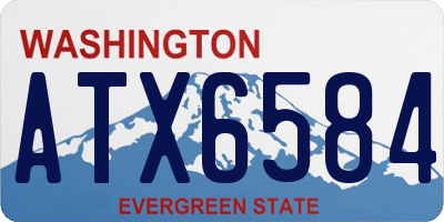 WA license plate ATX6584