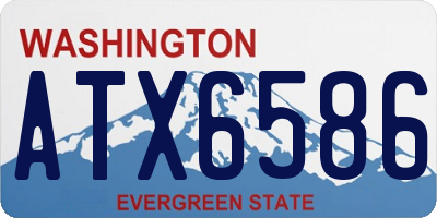 WA license plate ATX6586
