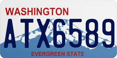 WA license plate ATX6589