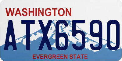 WA license plate ATX6590