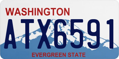 WA license plate ATX6591