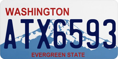 WA license plate ATX6593