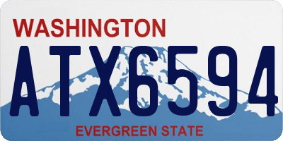 WA license plate ATX6594
