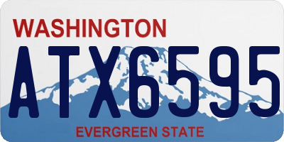 WA license plate ATX6595