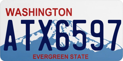 WA license plate ATX6597