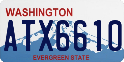 WA license plate ATX6610