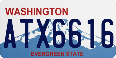 WA license plate ATX6616