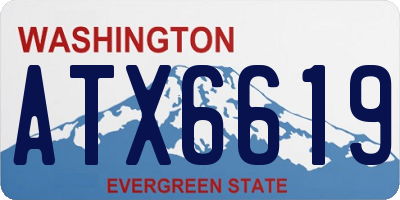 WA license plate ATX6619