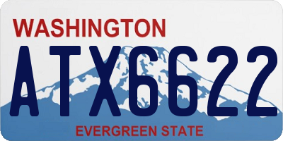 WA license plate ATX6622