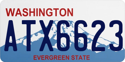 WA license plate ATX6623