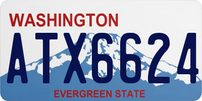 WA license plate ATX6624
