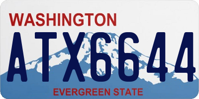 WA license plate ATX6644
