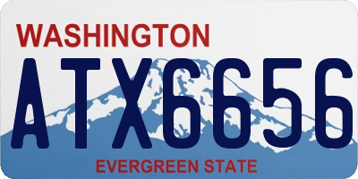 WA license plate ATX6656