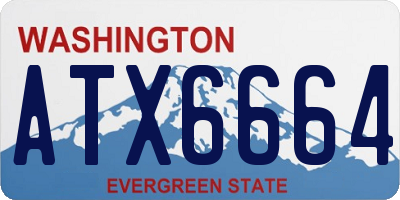 WA license plate ATX6664