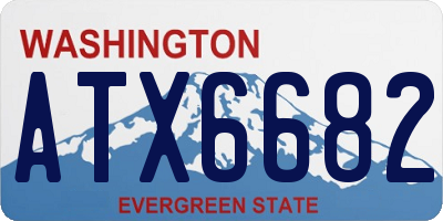 WA license plate ATX6682