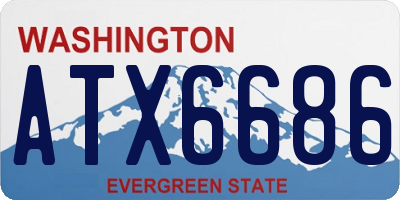 WA license plate ATX6686