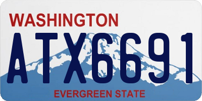 WA license plate ATX6691